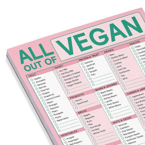 Knock Knock | All Out Of Grocery List (Vegan) — Magnetic Notepad - Picture 4 of 8